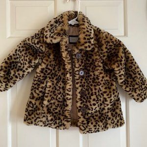Toddler Faux Leopard Print Coat Jacket